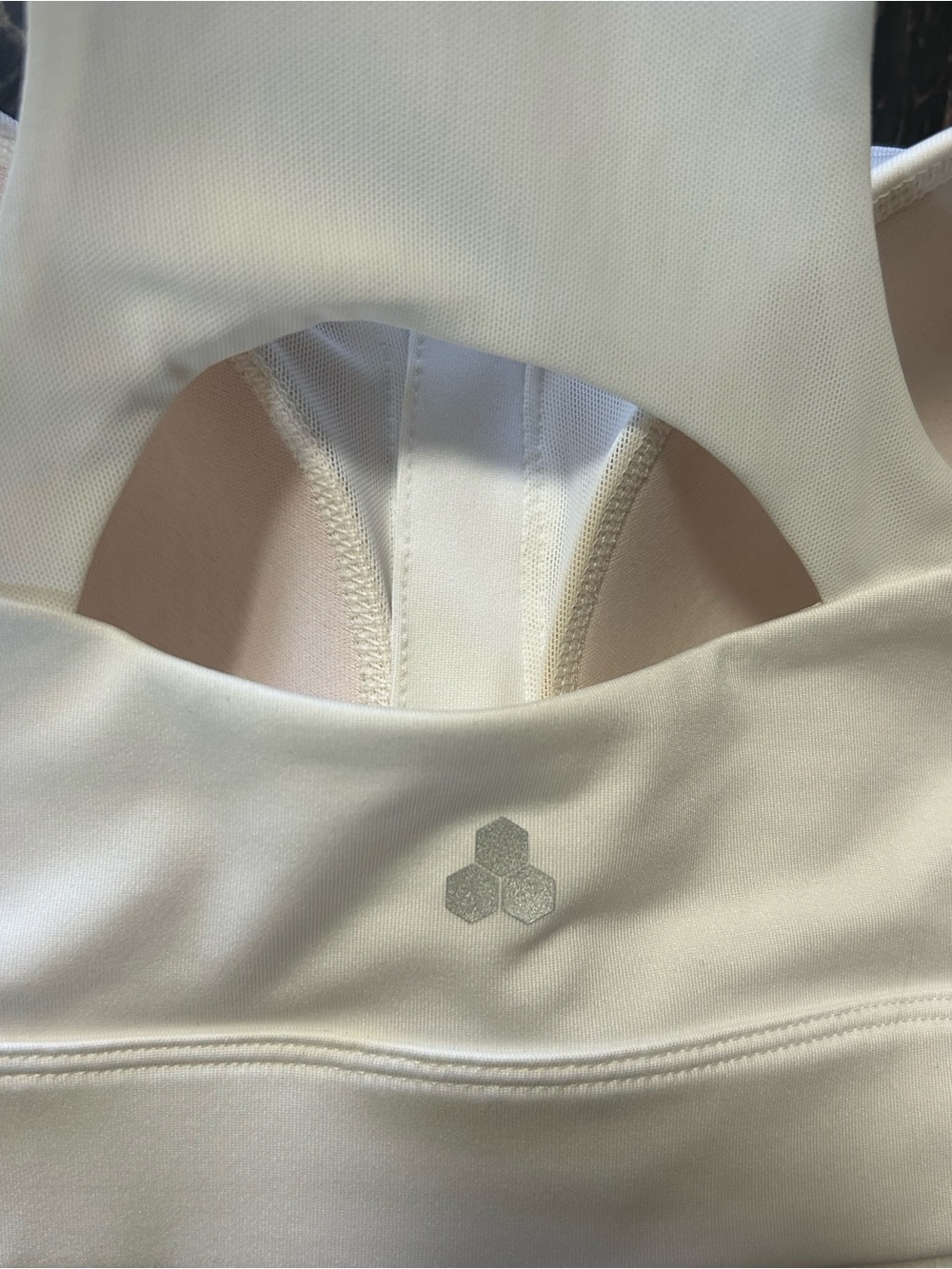 tek gear White Front-Zip Racerback Sports Bra - Picture 3 of 4